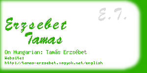 erzsebet tamas business card
