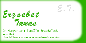 erzsebet tamas business card